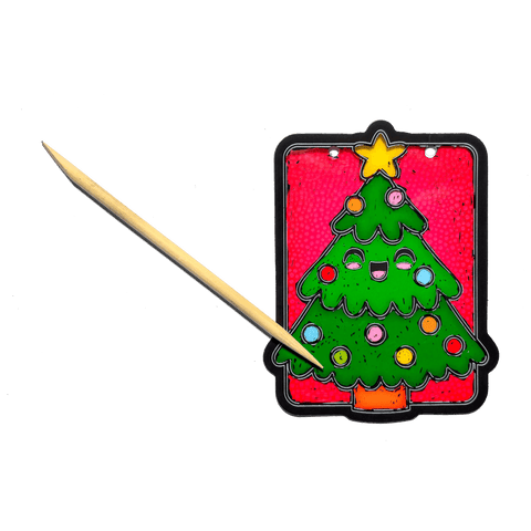 Ooly - Mini Scratch & Scribble Window Banner Kit - Festive Friends