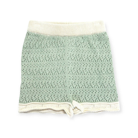 Viverano - Poppy Textured Baby Tank & Shorts Set - Sage Green