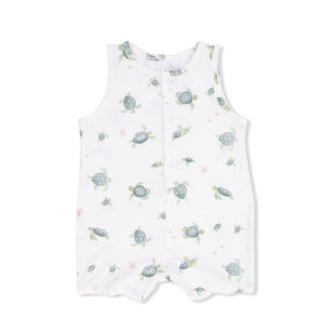 Angel Dear - Sleeveless Shortie Romper - Sea Turtles