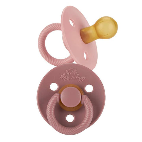 Itzy Ritzy - Sweetie Soother Natural Rubber Paci Set - Blossom & Rosewood