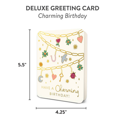 Deluxe Greeting Card - Charming Birthday