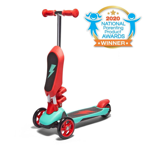 SVOLTA - Ace 2-in-1 Sit and Stand Convertible Scooter - Red