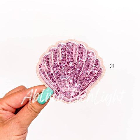 Iron on Patch - Seashells Summer Sequin
