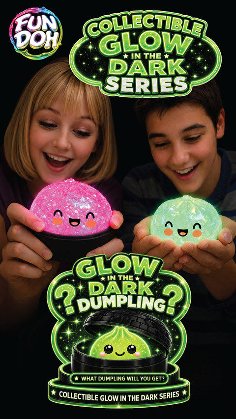Novelty Toys - Black Basket Fun Doh Glow In Dark Mystery Dumpling
