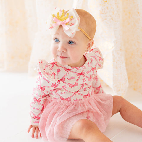 Sweet Wink - Long Sleeve Tutu Bodysuit - Princess Coquette