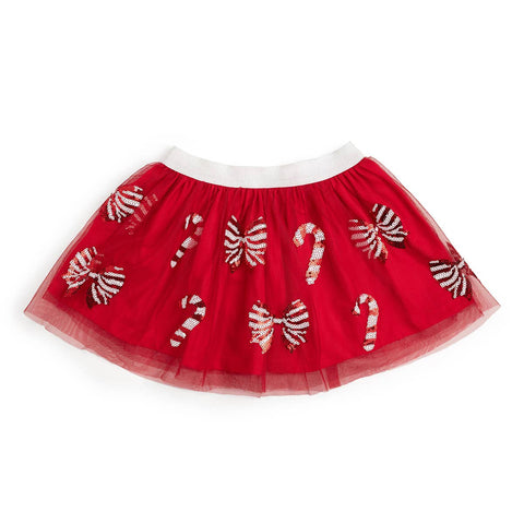 Sweet Wink - Coquette Sequin Tutu - Candy Cane