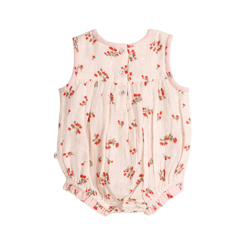 Viverano - Noor Floral Baby Romper + Headband - Tea Rose