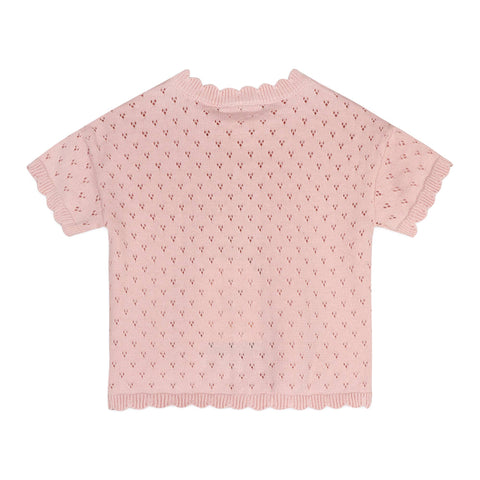 Viverano - Emily Pointelle Baby Shirt & Shorts Set - Pink