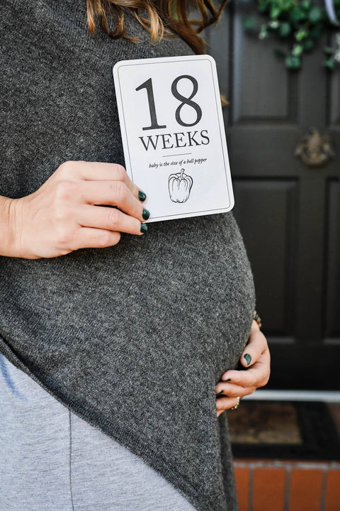 Pregnancy Milestone Cards, Baby Announcement & Reveal