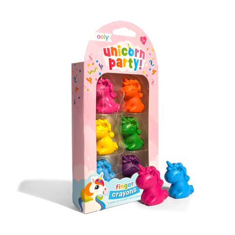 Ooly - Unicorn Party Finger Crayons - Set of 6