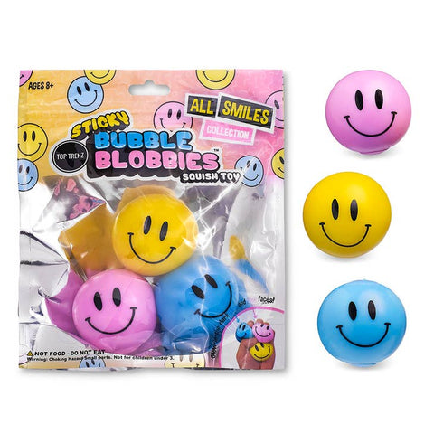 Top Trenz Inc. - Sticky Bubble Blobbies - Happy Faces