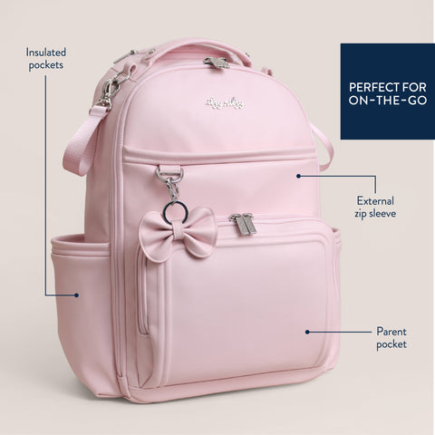 Itzy Ritzy - Backpack Diaper Bag - Ribbons & Roses Boss Plus™
