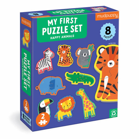 Mudpuppy - 2 Piece My First Puzzles - Happy Animals