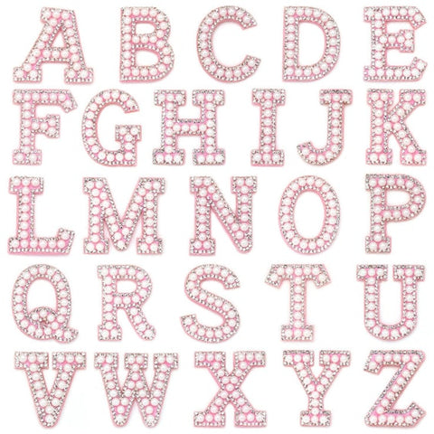 Happy Barb - Alphabet Patch - Pink Pearl