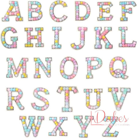 Happy Barb - Alphabet Patch - Confetti Pearl