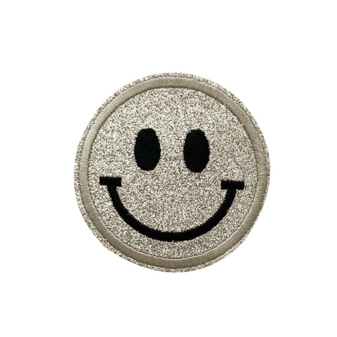 Happy Barb - Patch - Glitter Smiley Face