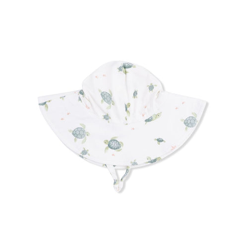 Angel Dear - Wide Brim Sun Hat - Sea Turtles