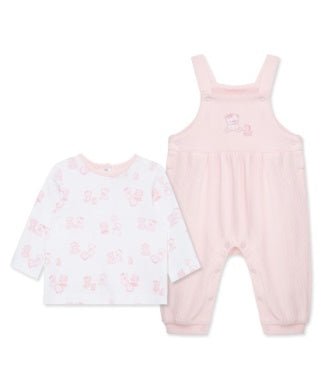 Little Me - Overall Set - Pink Bears
