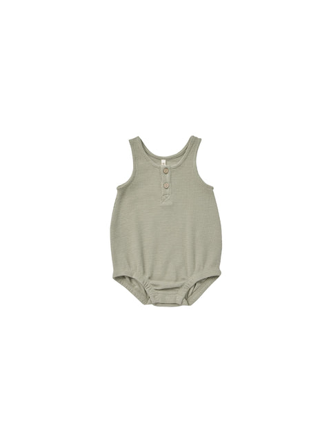 Quincy Mae - Sleeveless Bubble Romper - Sage