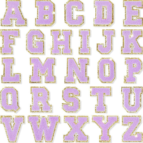 Happy Barb - Alphabet Patch - Lilac Chenille