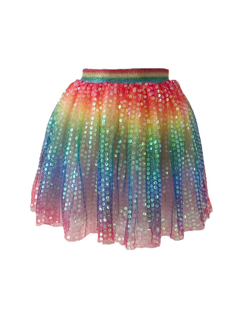 Lola & The Boys - Skirt - Rainbow Sequin