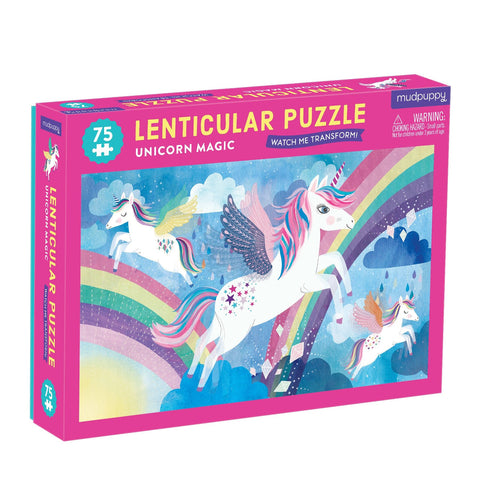 Mudpuppy - Lenticular Puzzle - Unicorn Magic