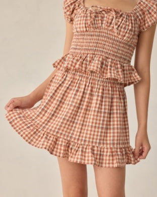 Rylee + Cru - Jess Mini Skirt - Poppy Gingham
