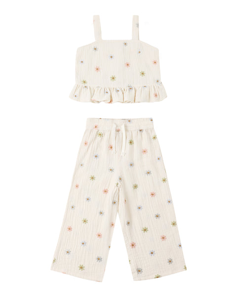 Rylee + Cru - Kayli Set - Embroidered Daisies