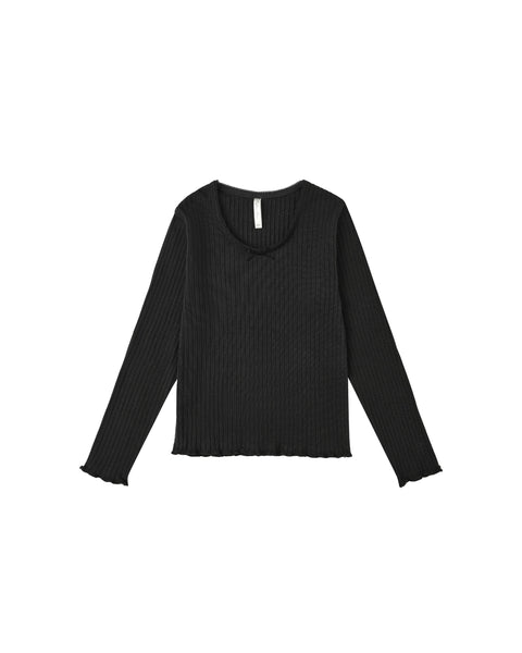 Rylee + Cru - Ribbed Long Sleeve - Black