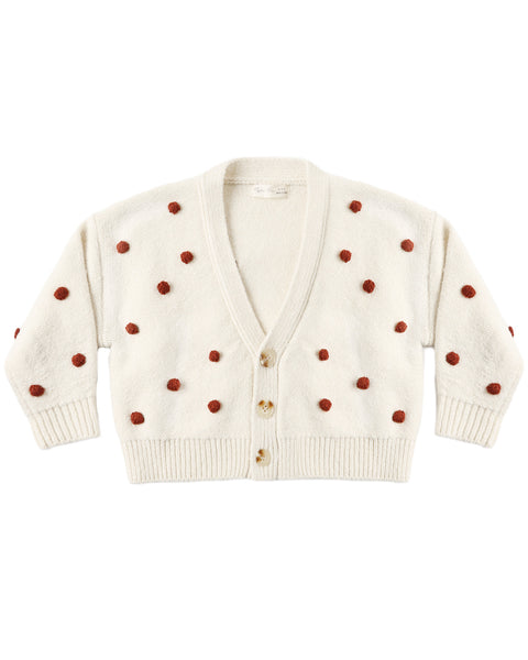 Rylee + Cru - Boxy Crop Cardigan - Ruby Bobble