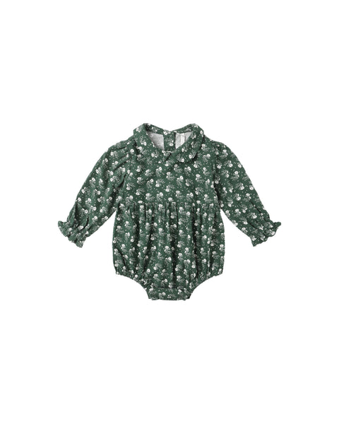 Rylee + Cru - Cora Romper - Green Ditsy
