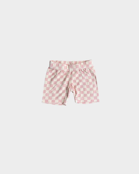 Babysprouts - Biker Shorts - Pink Lemonade Check