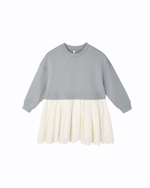 Rylee + Cru - Sweatshirt Dress - Dusty Blue