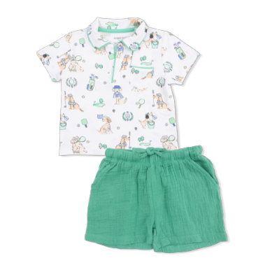 Angel Dear - Polo w/ Casual Shorts - Country Club Dogs