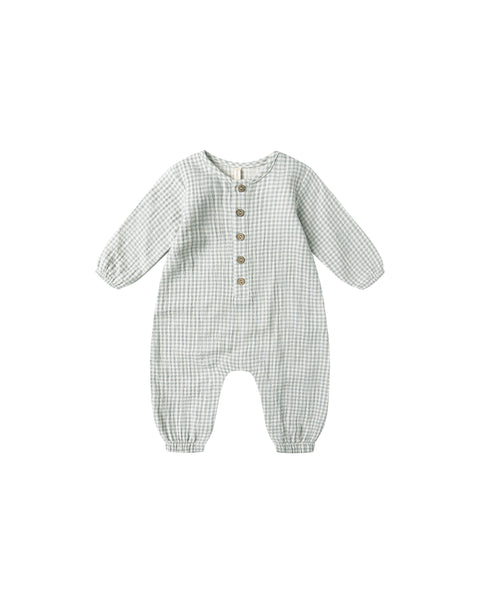Quincy Mae - Woven Jumpsuit - Blue Gingham