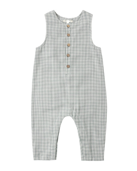 Rylee + Cru - Button Jumpsuit - Green Gingham