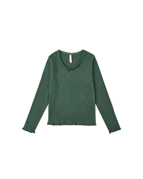 Rylee + Cru - Ribbed Long Sleeve - Green