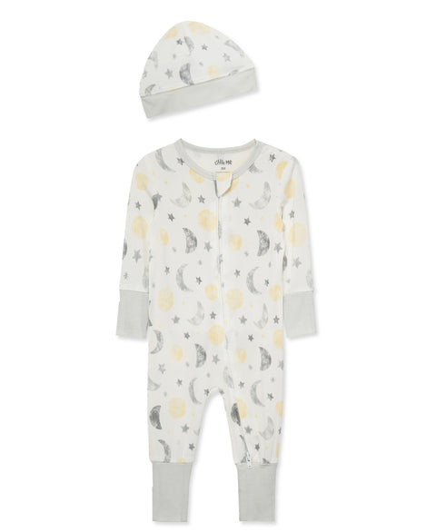 Little Me - Convertible Coverall w/ Hat - Moonlight