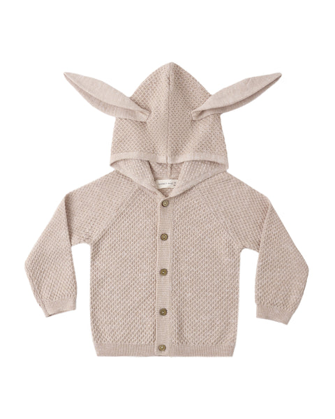 Quincy Mae - Bunny Knit Sweater - Heathered Latte