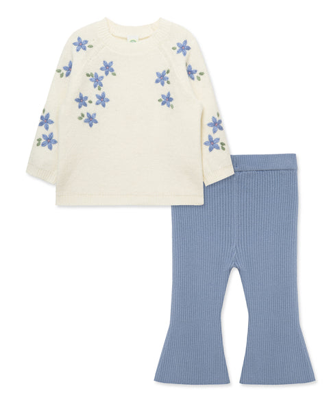 Little Me - Boucle Sweater Set - Floral