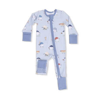 Angel Dear - 2 Way Zipper Romper - Baseballs Playing Baseball