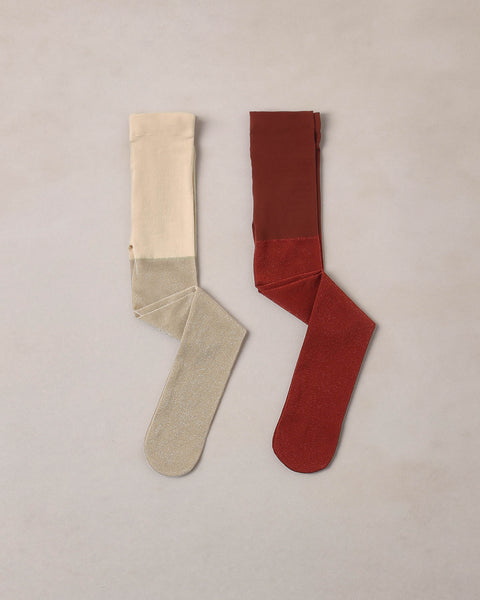 Noralee - Shimmer Tights - Champagne, Ruby