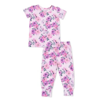 Angel Dear - Shortsleeve Loungewear Set - Rose Abundance