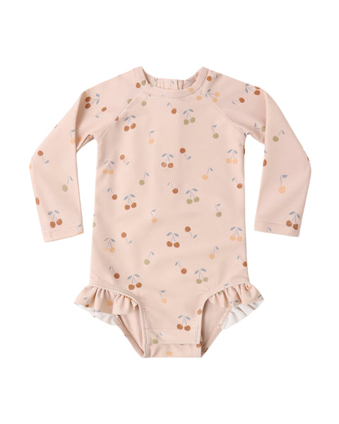 Quincy Mae - Olivia Rashguard One-Piece - Cherries