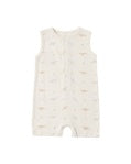 Quincy Mae - Ribbed Henley Romper - Dinos