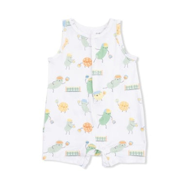 Angel Dear - Sleeveless Shortie Romper - Pickles Playing Pickleball