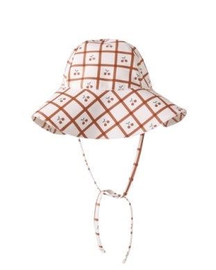 Rylee + Cru - Floppy Swim Hat - Cherry Check