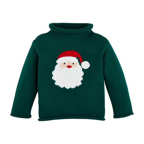 Mud Pie - Rollneck Sweater - Green Santa