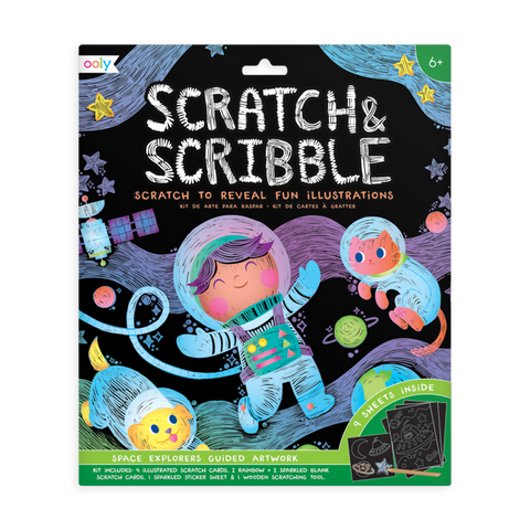 Ooly - Scratch & Scribble Art Kit - Space Explorers