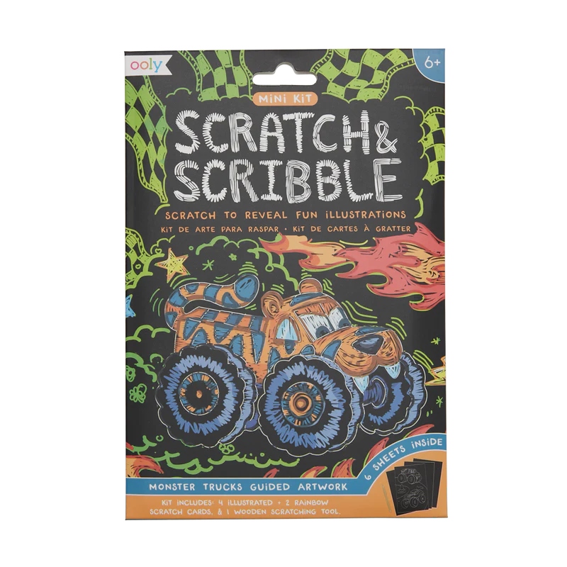 Ooly - Mini Scratch & Scribble Art Kit - Monster Truck